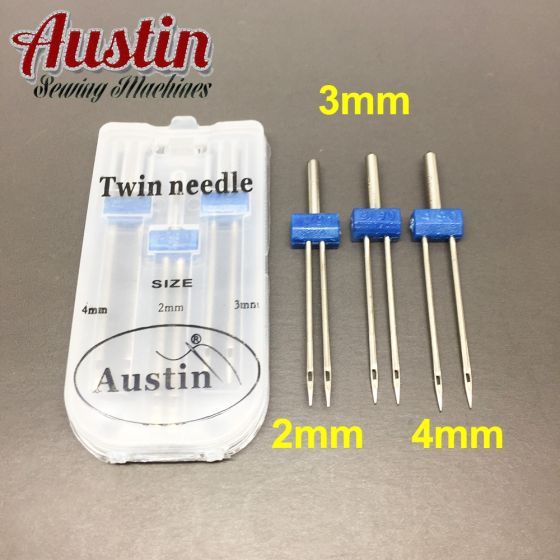 Universal Twin needle set for most Domestic Sewing Machine (2mm, 3mm and 4mm set)